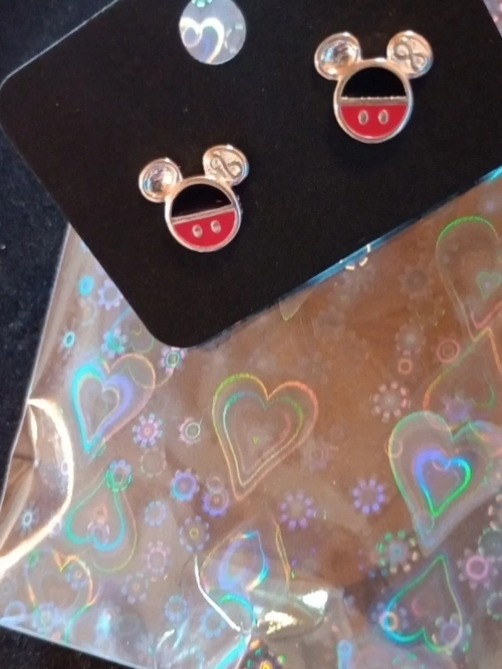 $8 Each Or Bundle 5/$20 Kids Red & Black Mickey-Style Stud Earrings